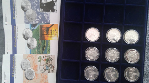 Euro silber münzen - 10,