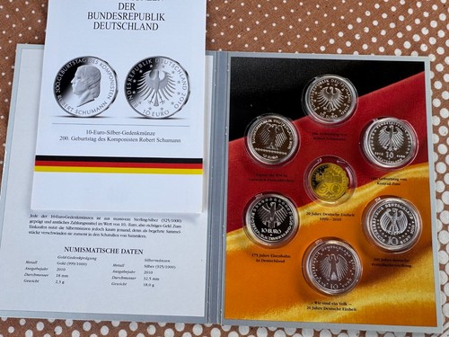 6x10 euro silber münzen - , im