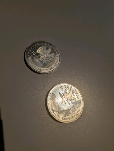 Euro silber gedenkmünze - 2x,