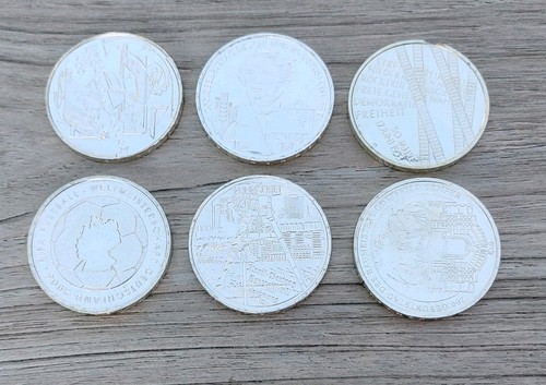 Euro silbermünzen - 6x,