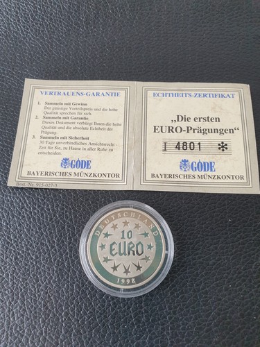 Euro silbermünze europa - 10,